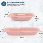 Collapsible Colander Kitchen Extendable Space-Saver Portable Drainer Over Sink (Pink)