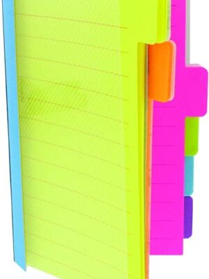Redi-Tag Divider Sticky Notes, 4 x 6 Inches, Assorted Neon Colors (29500)