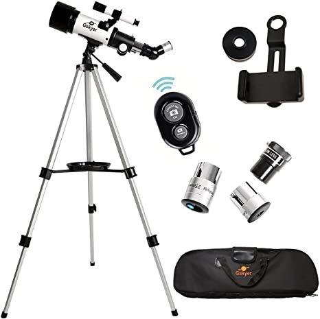 Gskyer Telescope, 70mm Aperture 400mm AZ Mount Astronomical Refracting Telescope for Kids Beginners