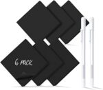 Kisdo Black Sticky Notes 3x3 Inches with 2 White Gel Pens