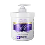 Advanced Clinicals Hyaluronic Acid Cream Moisturizer Skin Care Lotion For Face, Body, & Hands. Large 16 Ounce