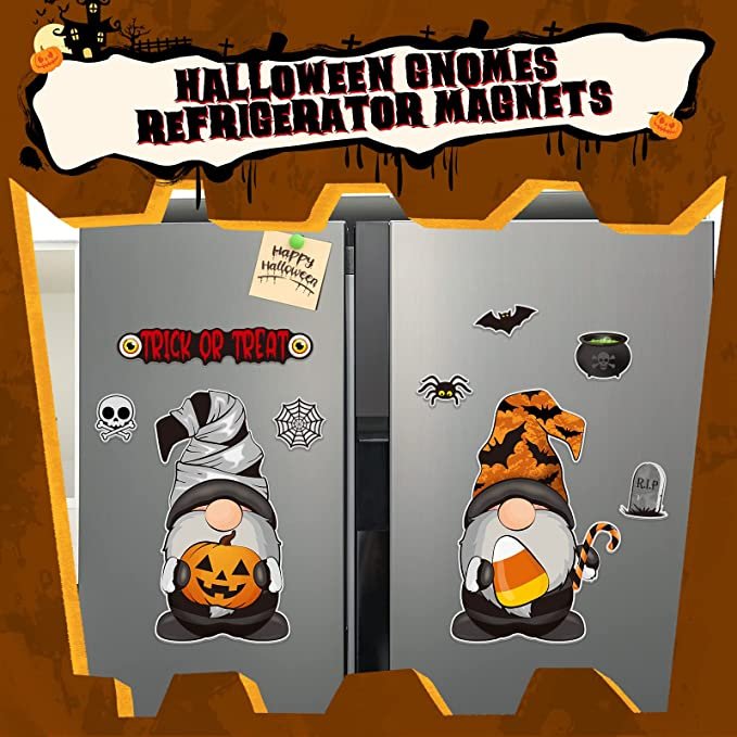 9 Pieces Holiday Gnomes Refrigerator Magnets Gnome