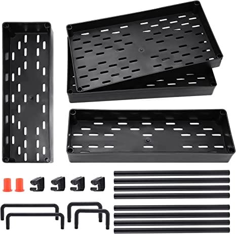 2pcs Under Sink Organizers and Storage with Hooks for Home Kitchen Bathroom