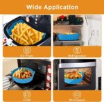 Reusable OUTXE 2 Pack Air Fryer Silicone Baking Tray 7.5inch for 3 to 5 Qt