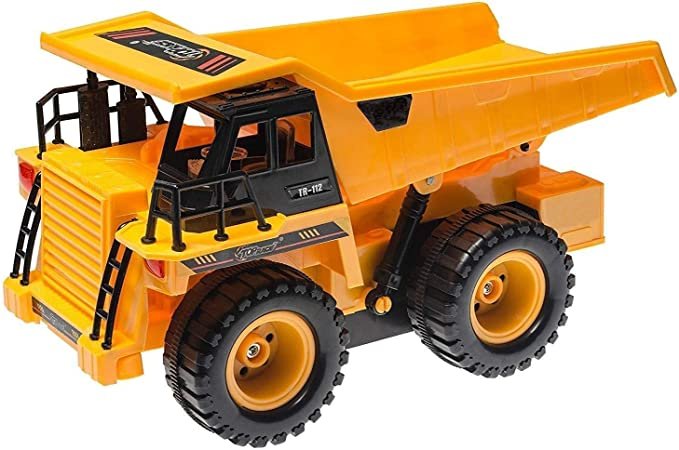 Top Race Remote Control Construction Dump Truck Toy, Toy Trucks 1:18 Scale, TR-112