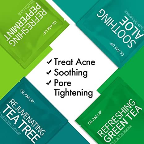 Sheet mask by Glam Up Facial Sheet Mask 12 Combo (Pack of 12) - Beauty Mask For All Skin Type