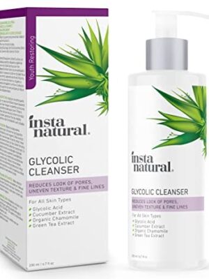 InstaNatural Glycolic Acid Cleanser With Vitamin E and Lactic Acid