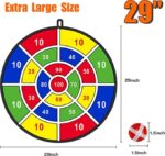 29" Large Dart Board for Kids, Birthday Gifts for 3 4 5 6 7 8 9 10 11 12 Year Old Boys Girls