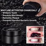 Teeth Whitening Charcoal Powder with Bamboo Brush Oral Care Set (1.05 oz)