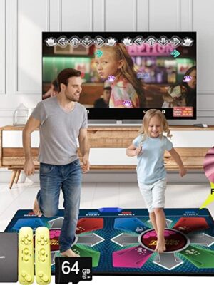 Music Double Dance Mat for Kids and Adults,64G memory card,Fitness Dance Games with MV/3D/Cartoon Dance Mode