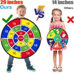 29" Large Dart Board for Kids, Birthday Gifts for 3 4 5 6 7 8 9 10 11 12 Year Old Boys Girls