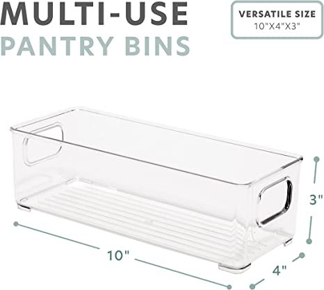 bHome & Co Clear Plastic Storage Bins