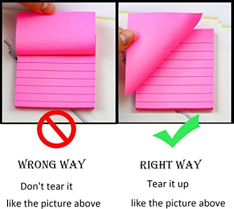 (8 Pack) Lined Sticky Notes Post, 8 Colors Self Sticky Notes Pad Its 3X3 in