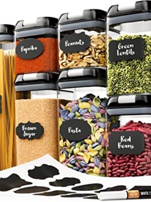 Airtight Food Storage Containers for Kitchen & Pantry Organization and Storage (7 Pack)