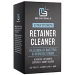 Retainer Cleaner Tablets - Remove Odors Discoloration Stains and Plaque - Fresh Mint 120 Pack