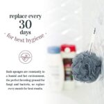 Bath Shower Loofah Sponge Pouf Body Wash Scrubber (Set of 3)