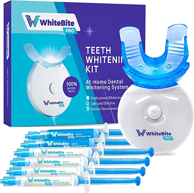 Whitebite Pro Teeth Whitening Kit with LED Light for Sensitive Teeth, , 7 Piece Set