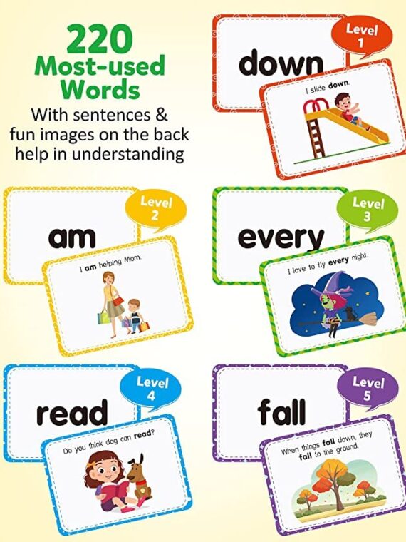 Coogam Sight Words Flashcards ,Home School Kids 3 4 5 Year Old