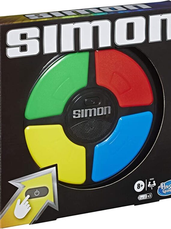 Hasbro Gaming Simon Handheld Electronic Memory Game With Lights and Sounds for Kids Ages 8 and Up