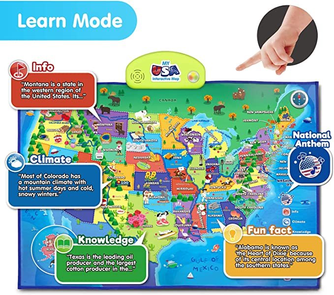BEST LEARNING i-Poster My USA Interactive Map