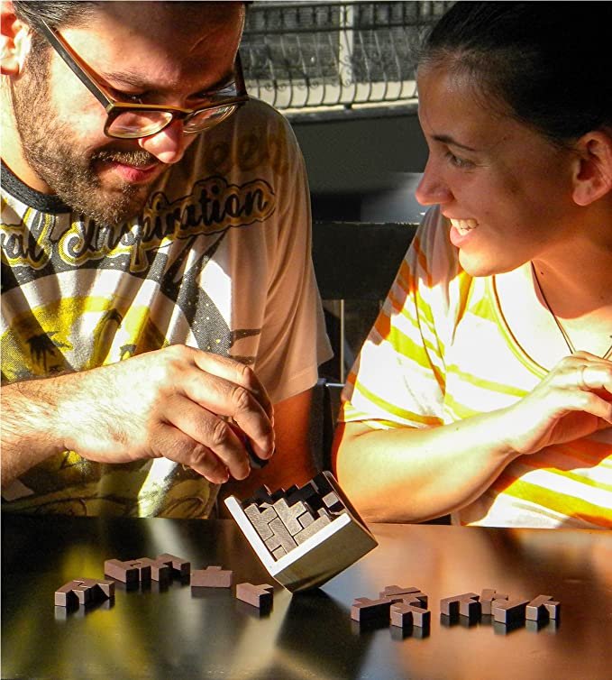 Original 3D Wooden Brain Teaser Puzzle by Sharp Brain Zone.