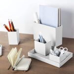 Desk Organizer, Office Desk Organizer and Accessories (Cold White)