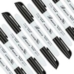 Buecs Black Dry Erase Markers, Low-Odor, 108 Count