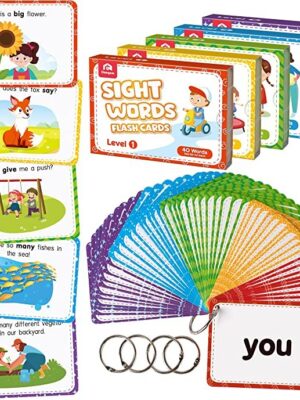 Coogam Sight Words Flashcards ,Home School Kids 3 4 5 Year Old