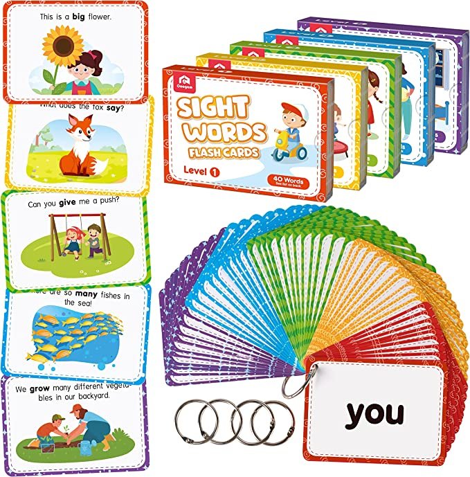 Coogam Sight Words Flashcards ,Home School Kids 3 4 5 Year Old